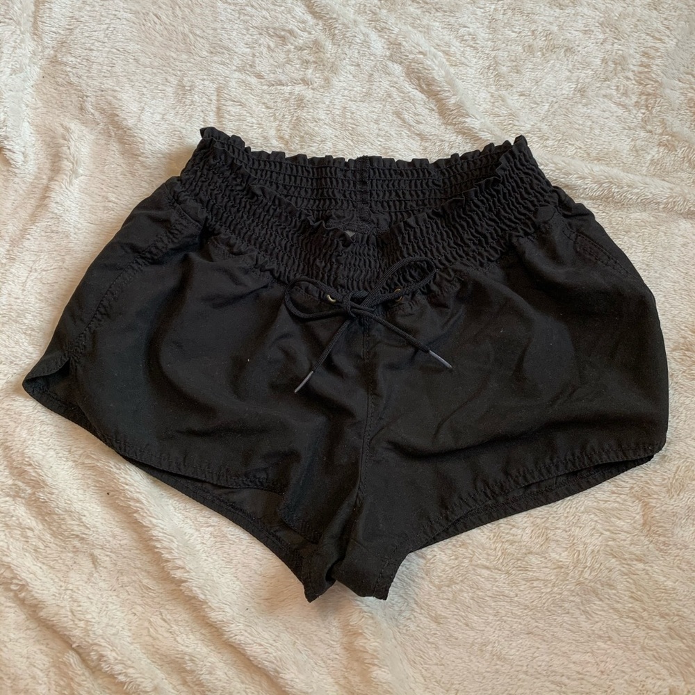Black bathing suit shorts